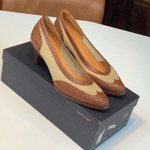 Vintage Ralph Lauren Wingtip mesh Heels